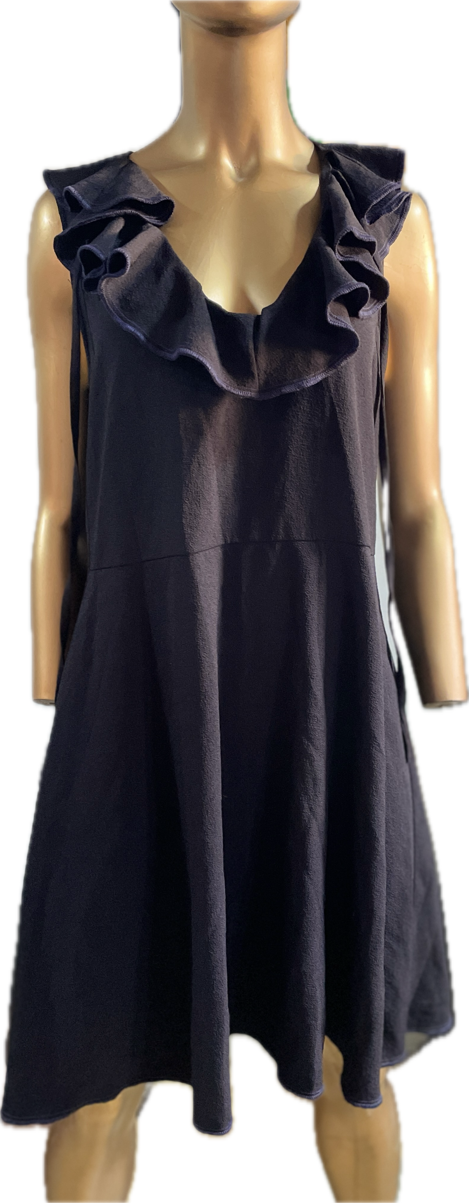 Vestido A-Line Cuello Volantes Crepé SEE BY CHLOE (L)  6