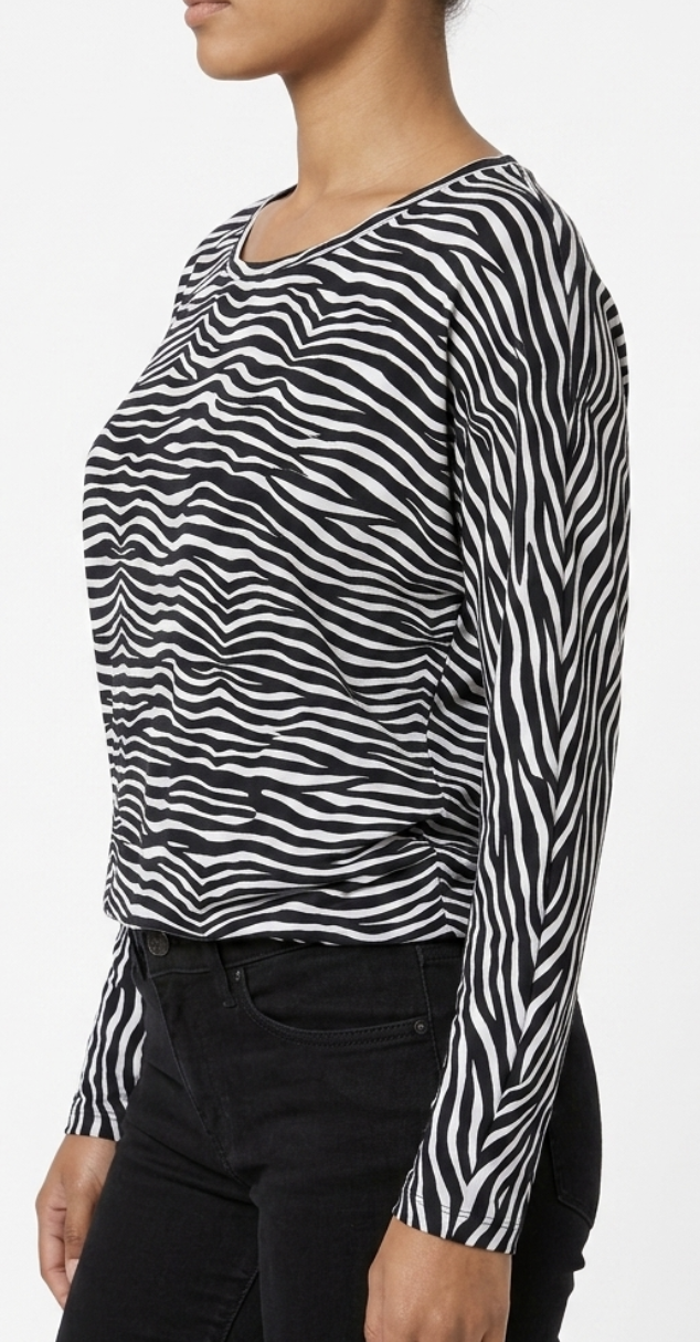 Top Zebra Print Drapeado Stretch MICHAEL KORS (M) 1