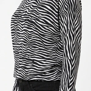 Top Zebra Print Drapeado Stretch MICHAEL KORS (M)