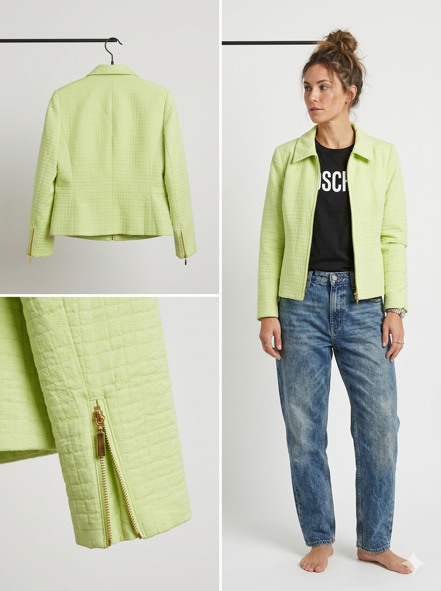 Chaqueta Quilted Herrajes Dorados PETITE SOPHISTICATE (S-M) 1