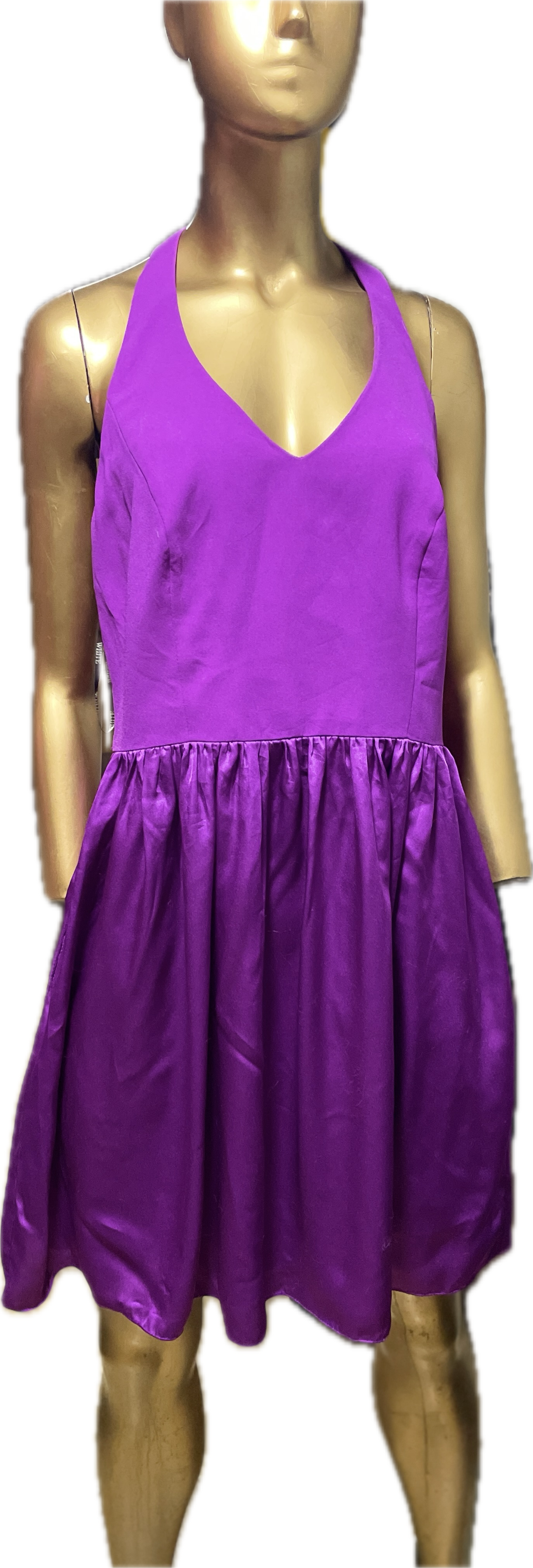 Vestido Cocktail Sedoso Diseño Espalda WHITE BY VERA WANG (M-L) 3