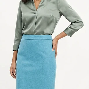 Falda The Pencil Skirt 70% Lana J.CREW (M) NUEVO