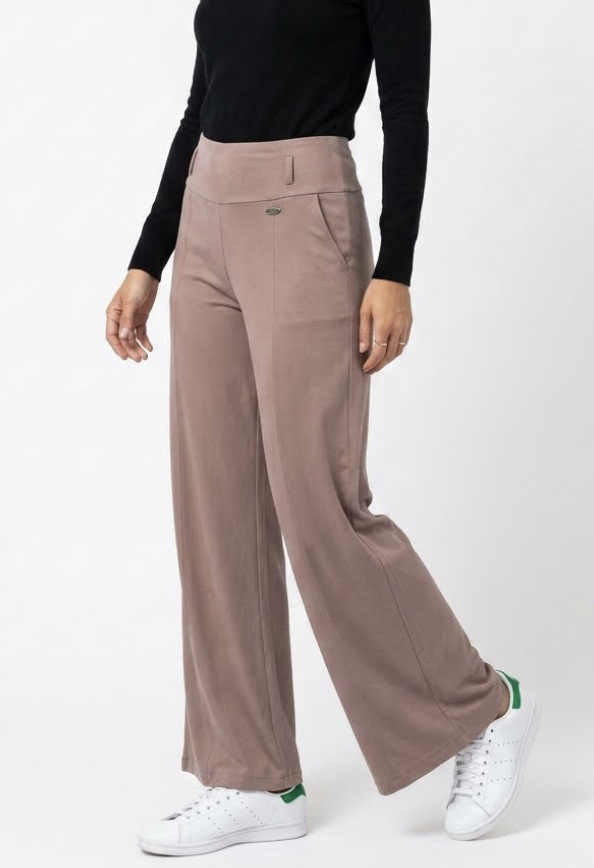 Pantalón Palazzo Suede ALMA (M) NUEVO CON ETIQUETAS 1