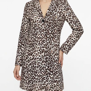 Abrigo Entallado Midi Animal Print (H&M) NUEVO CON ETIQUETAS 