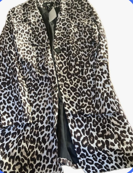 Abrigo Entallado Midi Animal Print (H&M) NUEVO CON ETIQUETAS  4