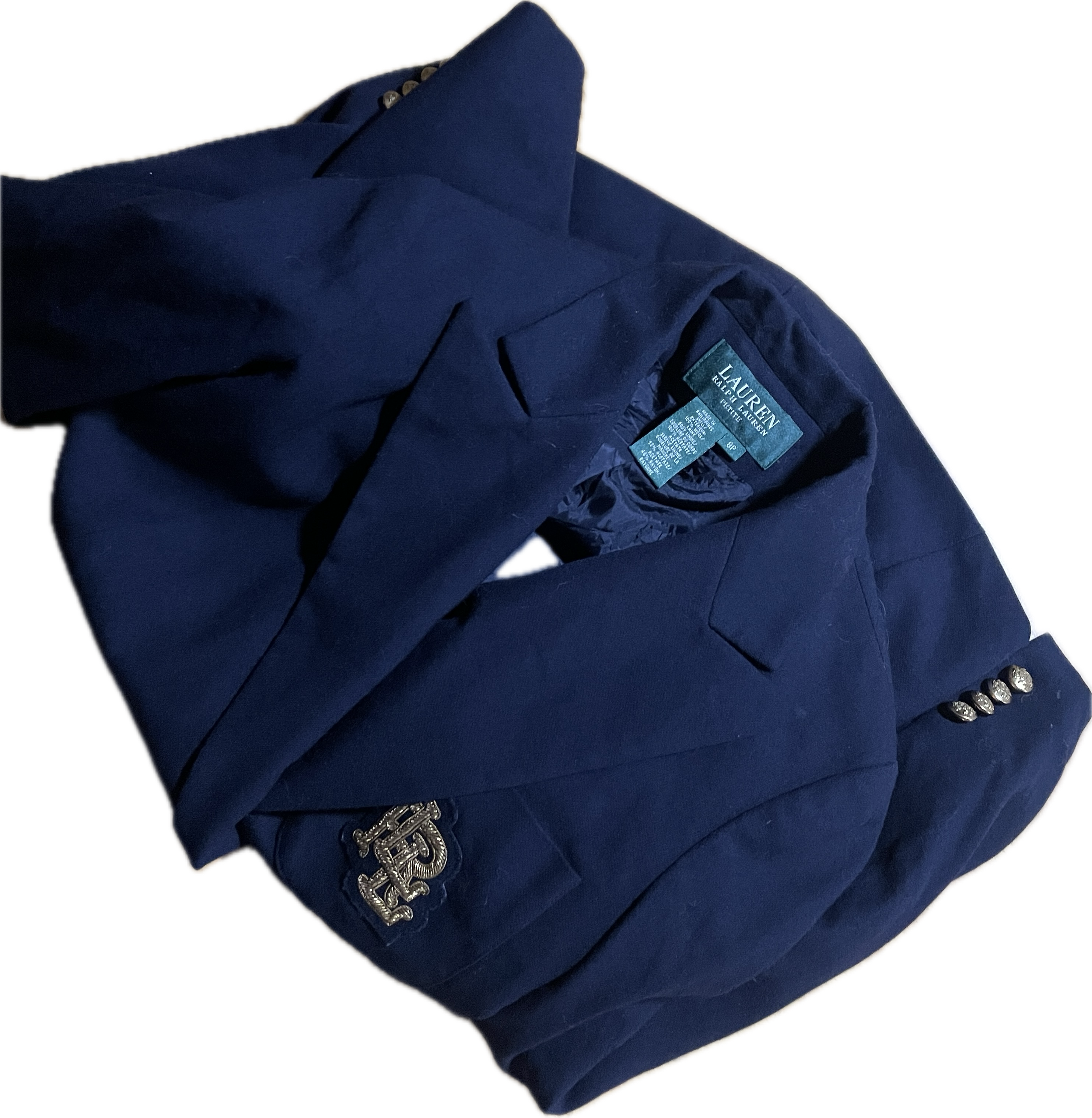 Blazer Double Breasted Insignia Clásico 100% Lana RALPH LAUREN (M)   3