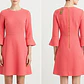Vestido Coral  Mangas 3/4 (S) J. CREW NUEVO CON ETIQUETAS - Miniatura 1