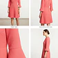 Vestido Coral  Mangas 3/4 (S) J. CREW NUEVO CON ETIQUETAS - Miniatura 2