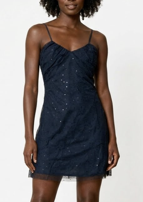 Vestido Lencero Lentejuelas MANGO (XS) NUEVO CON ETIQUETAS 1