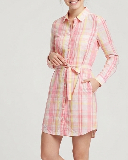 Vestido Camisero Cuadrillé TOMMY HILFIGER (S) NUEVO CON ETIQUETAS 3