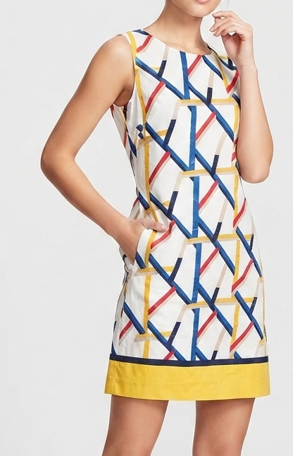 Vestido Shift Geométrico Multicolor Sweet Miss (S) SHOWROOM 1