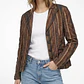 Blazer Metalizado Crinkle Diseño Botones Vintage ALBA MODA (M) - Miniatura 1