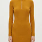 Vestido de Punto Mostaza TOPSHOP (S) NUEVO CON ETIQUETAS - Miniatura 1