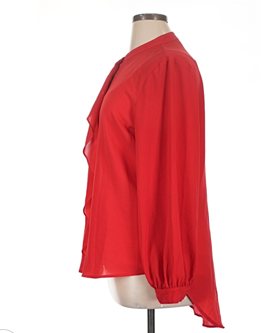 Blusa de Gasa Asimétrica BISOU BISOU (M) NUEV0 CON ETIQUETAS 4