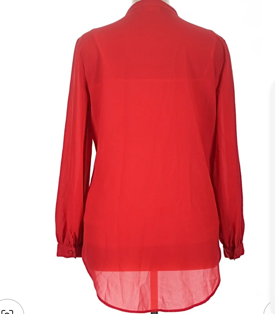 Blusa de Gasa Asimétrica BISOU BISOU (M) NUEV0 CON ETIQUETAS 5