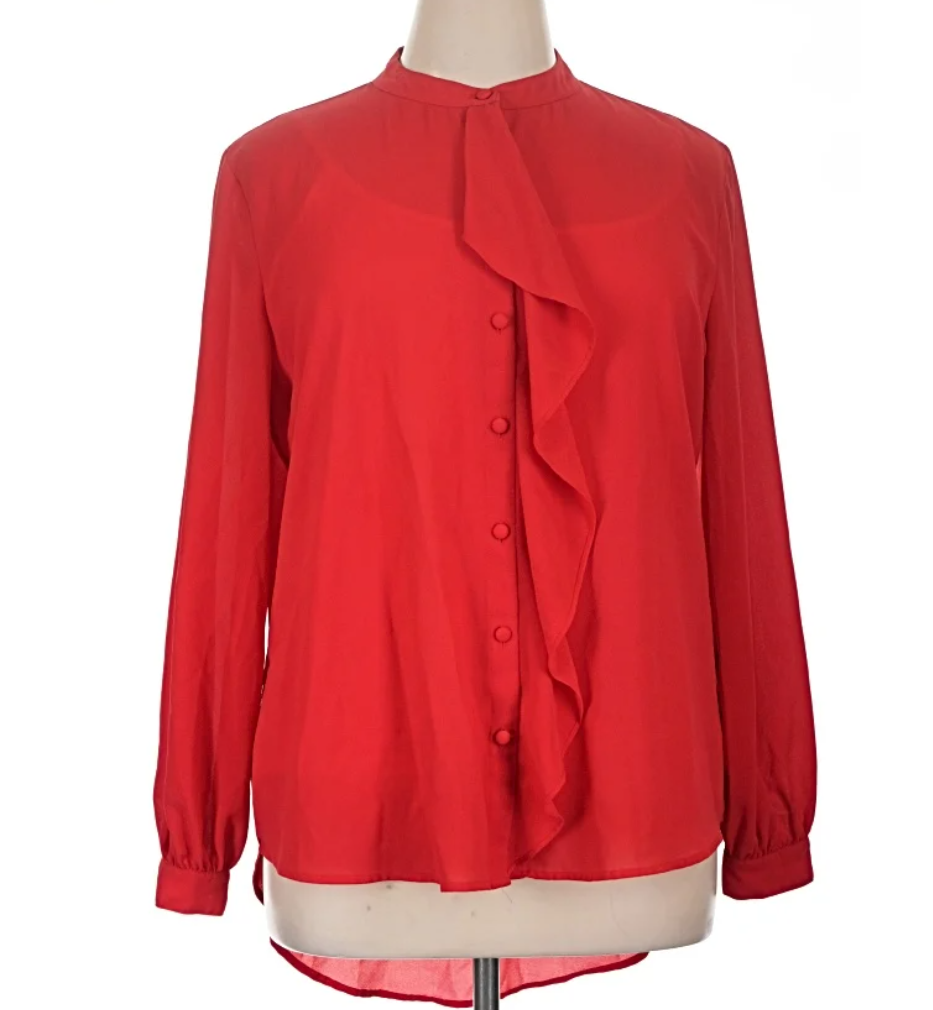 Blusa de Gasa Asimétrica BISOU BISOU (M) NUEV0 CON ETIQUETAS 6
