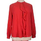Blusa de Gasa Asimétrica BISOU BISOU (M) NUEV0 CON ETIQUETAS - Miniatura 6