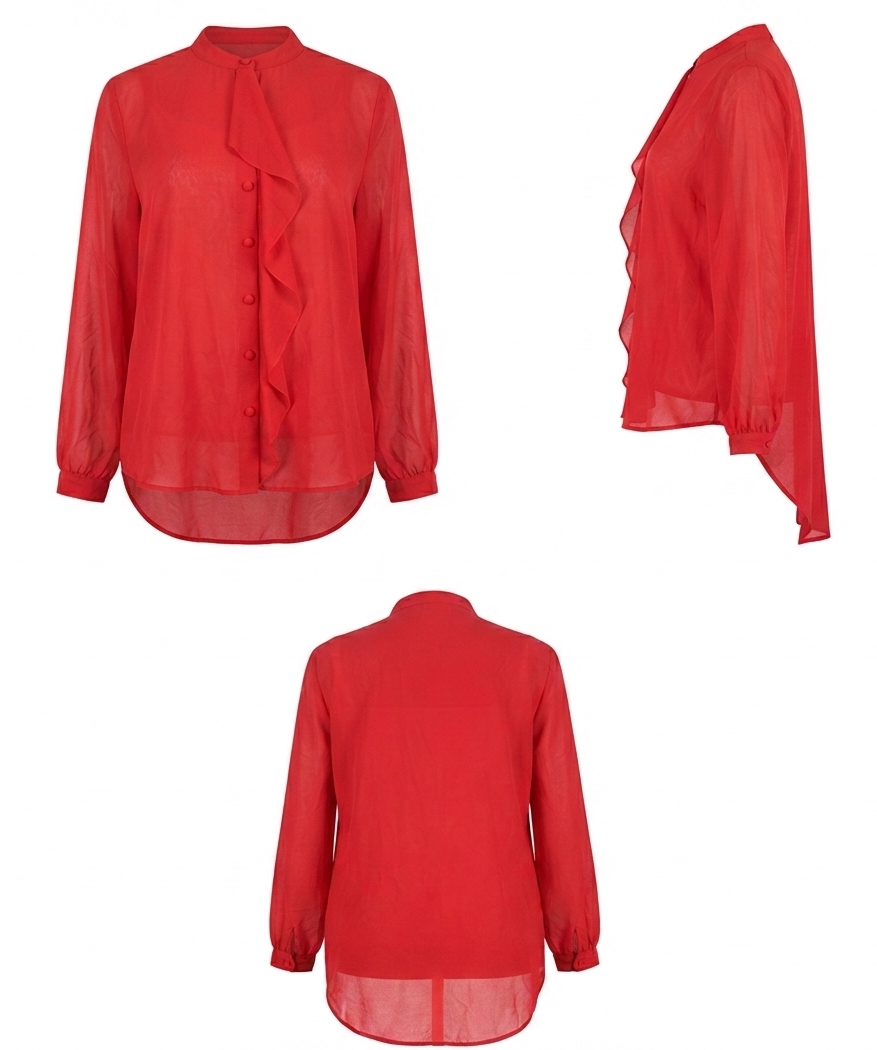 Blusa de Gasa Asimétrica BISOU BISOU (M) NUEV0 CON ETIQUETAS 2