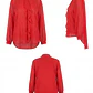 Blusa de Gasa Asimétrica BISOU BISOU (M) NUEV0 CON ETIQUETAS - Miniatura 2