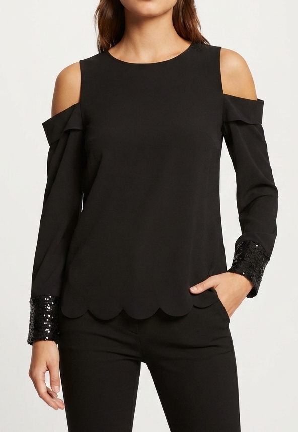 Blusa Detalles de Lentejuelas (M) SHOWROOM 1