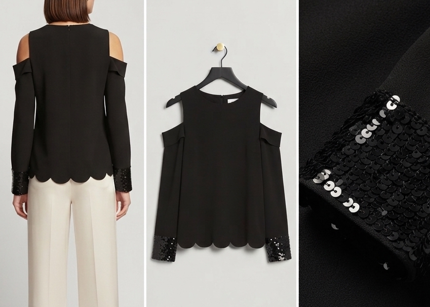 Blusa Detalles de Lentejuelas (M) SHOWROOM 2