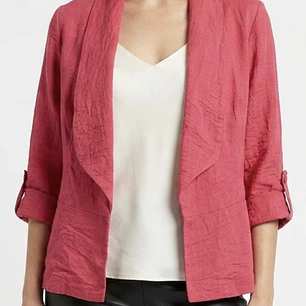 Blazer Manga Roll Up Crepe Rebecca Jacket Pink NONI B (XL) NUEVO CON ETIQUETAS