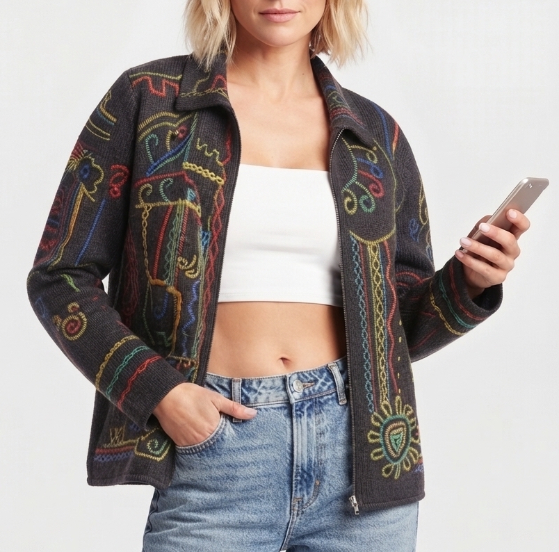 Chaqueta Cardigan Bordados  CHICO'S (M) SHOWROOM 1