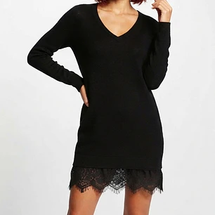 Vestido Suéter Detalle de Encaje AMERICAN OUTFITTERS  (S) NUEVO 