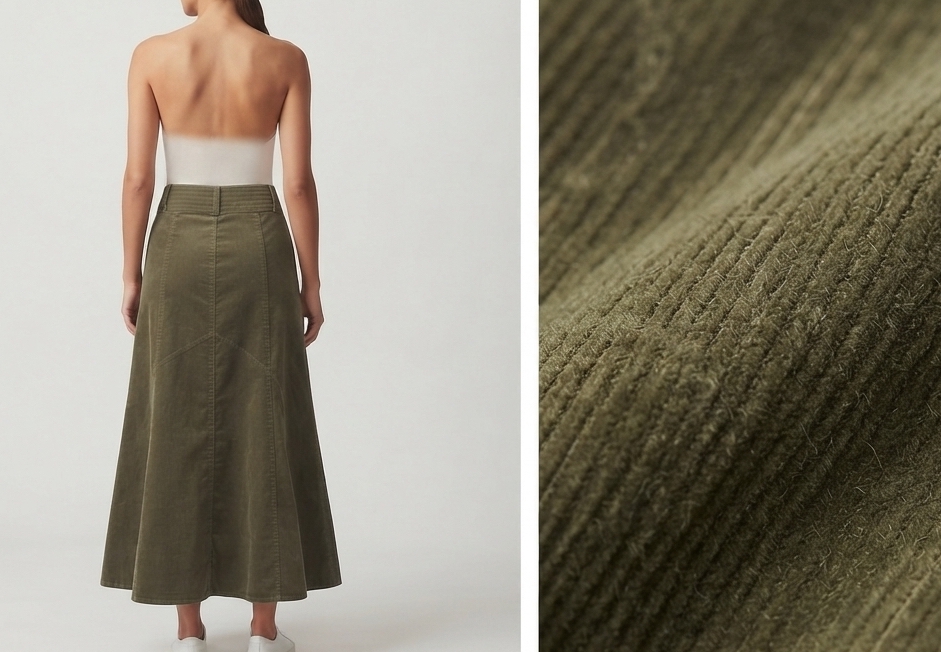 Maxi Falda de Cotele JONES NEW YORK SPORT (S) NUEVO CON ETIQUETAS 2