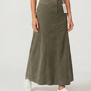 Maxi Falda de Cotele JONES NEW YORK SPORT (S) NUEVO CON ETIQUETAS