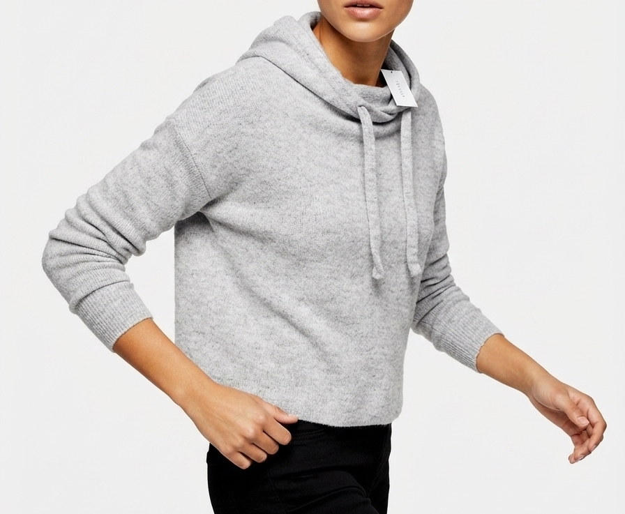 Poleron con Capucha TOPSHOP (S) NUEVO CON ETIQUETAS 2