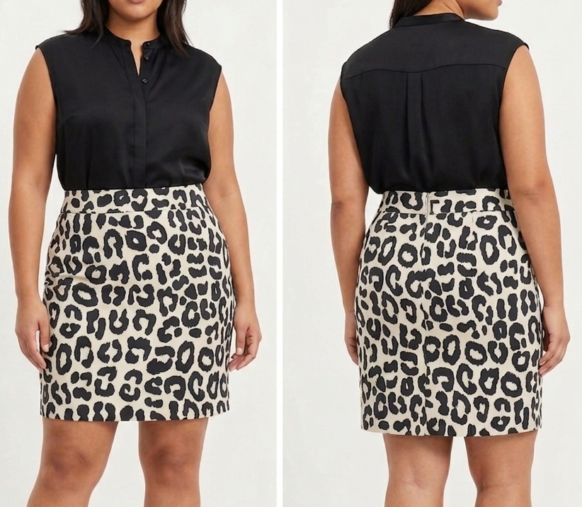 Falda Animal Print  29% SEDA LOFT AN TAYLOR (XL) SHOWROOM  1