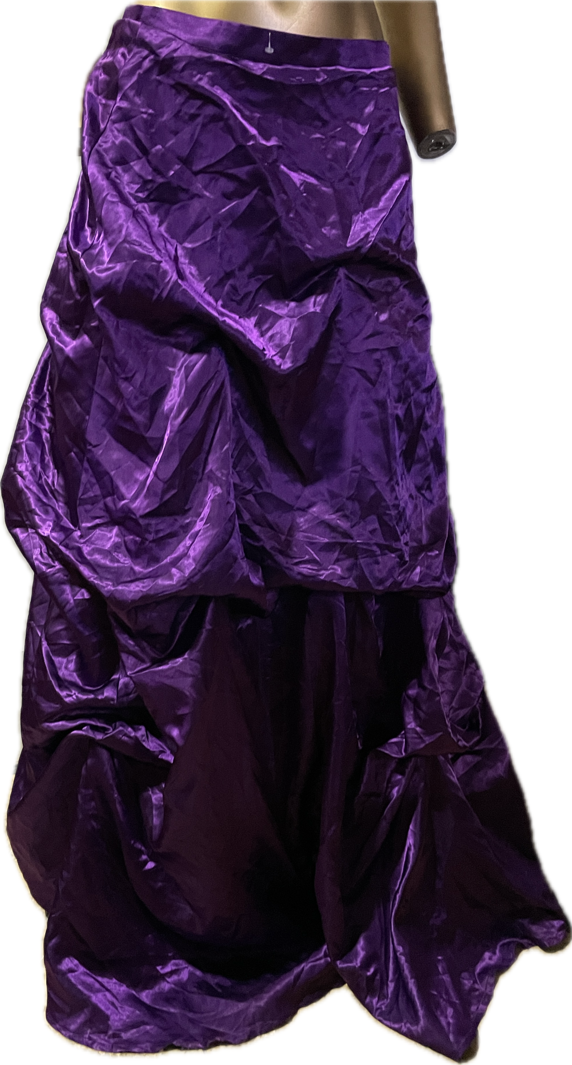 Falda Maxi Gala Satin Dreapeado Romántica CHOU CHOU JAPAN (M) NUEVO 3
