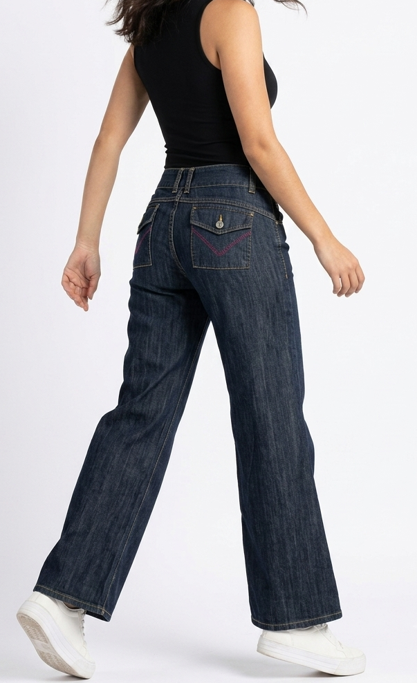 Jeans Wide Leg Tex (S) NUEVO CON ETIQUETA 2