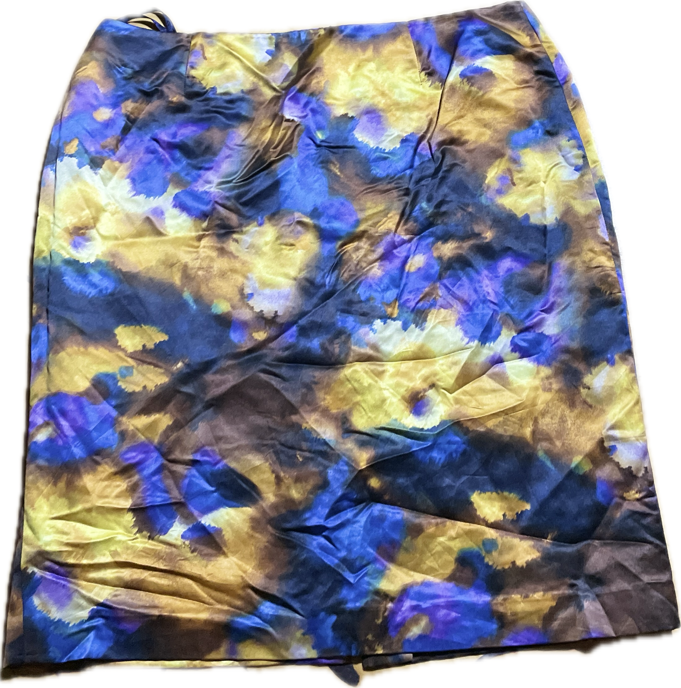 Falda Corte Recto Floral 32% Seda JONES NEW YORK (L) NUEVO 3