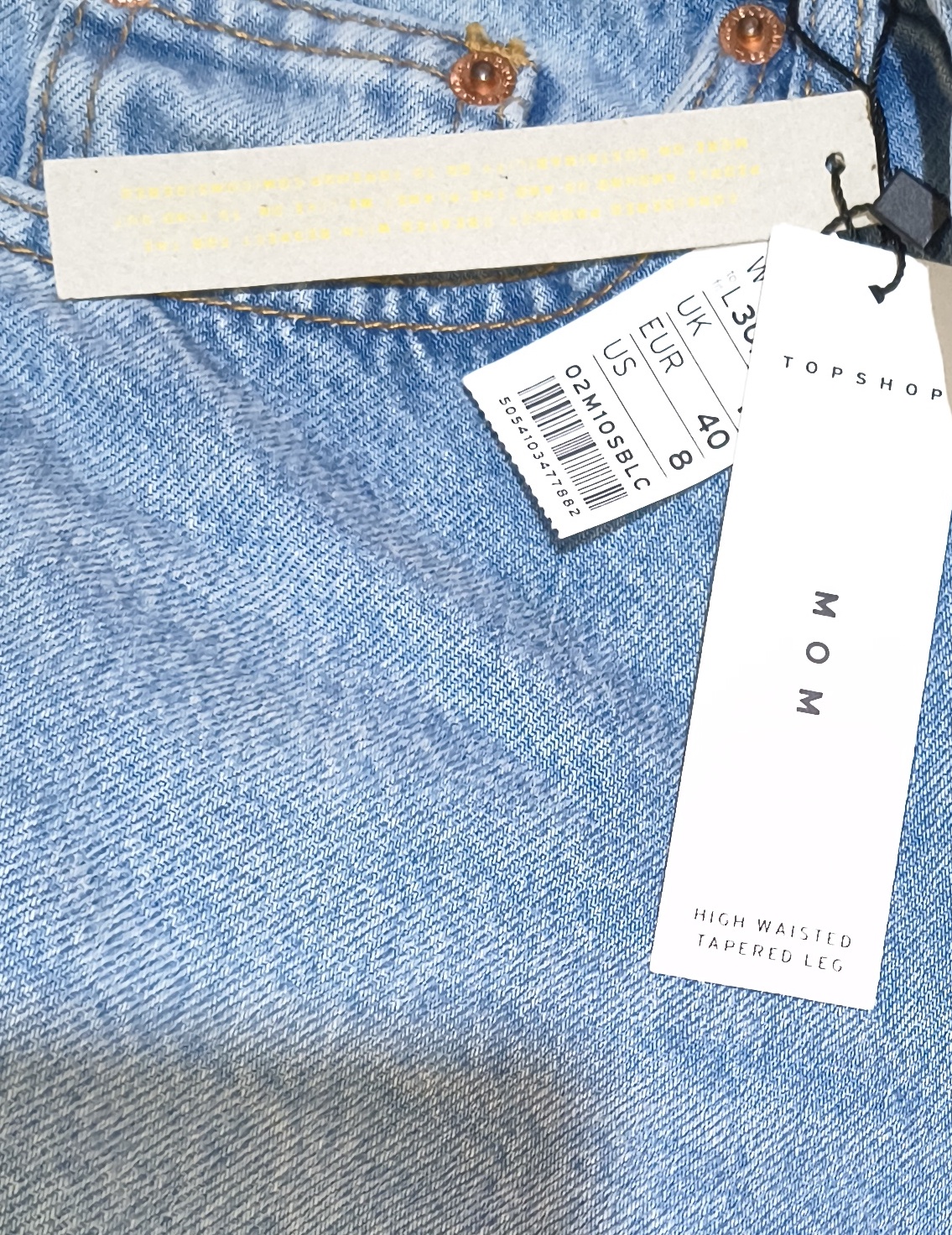 Mom Jeans TOPSHOP (M) NUEVO CON ETIQUETAS 4