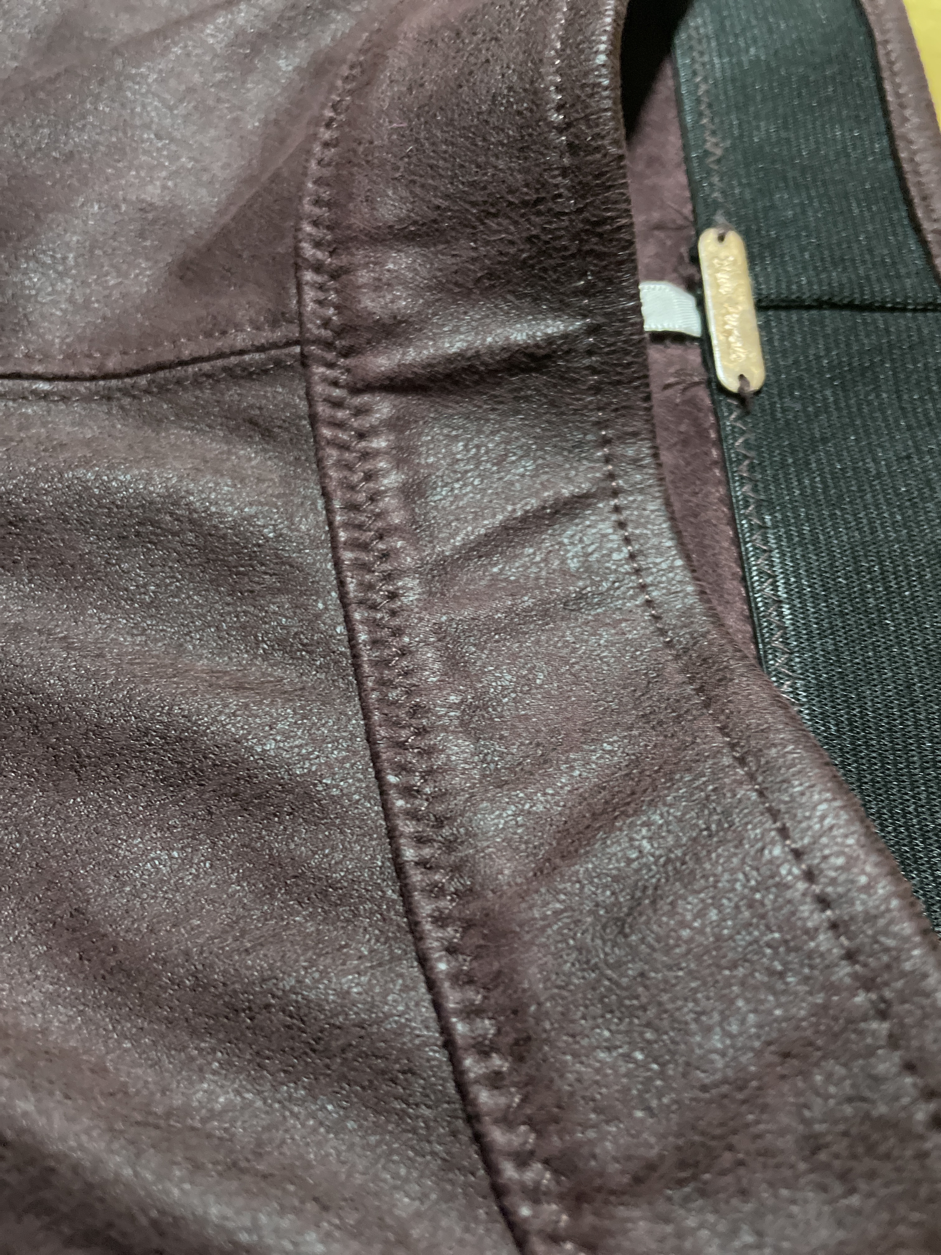 Leggings Cuero Vegano Gamuzado Burgundy FREE PEOPLE (M) SHOWROOM  4