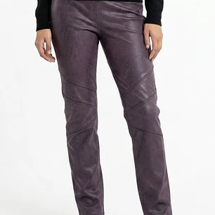 Leggings Cuero Vegano Gamuzado Burgundy FREE PEOPLE (M) SHOWROOM 