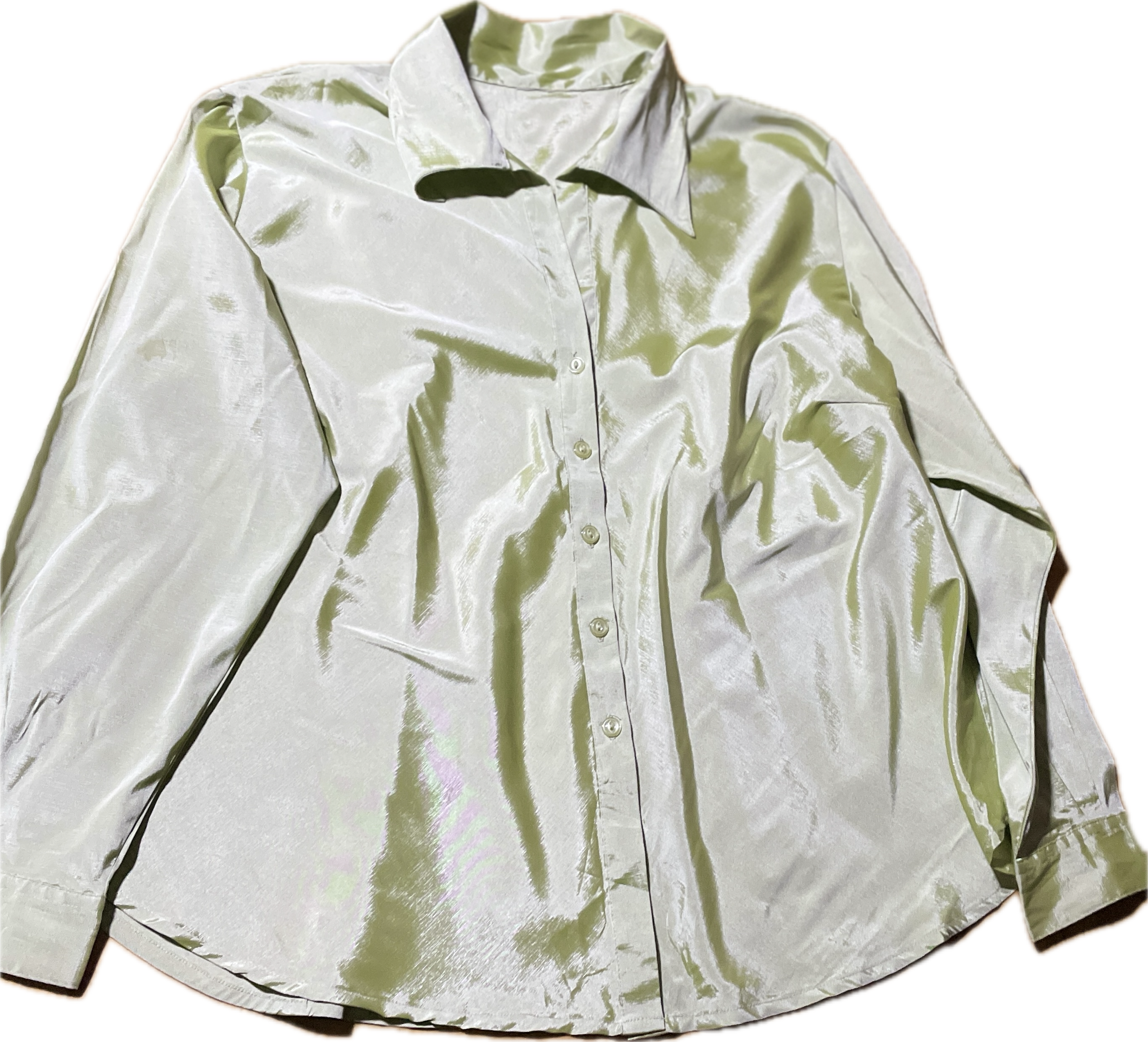 Blusa Satinada/Sedosa Cuello Punta UNBRANDED (XXL)  3