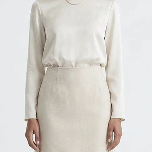 Falda A-Line Ecru 90% Lana Virgen WEEKEND BY MAX MARA (S) SHOWROOM