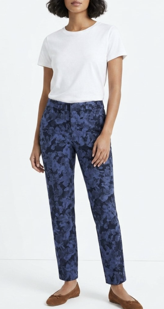 Pantalón Stretch Estampado Floral Sloan BANANA REPUBLIC (M) 1