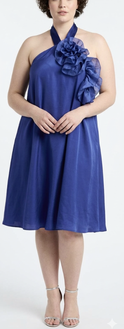 Vestido Fluído Evasé Margaret 100% Seda DOLLY PEARL (L) NUEVO CON ETIQUETAS 1
