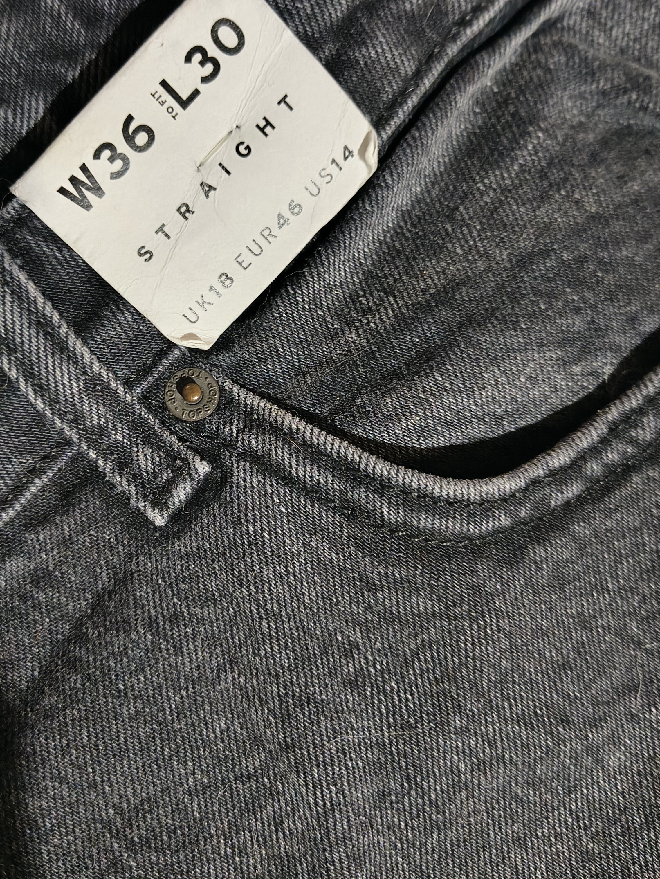 Jeans Rectos TOPSHOP (XL 46) NUEVO CON ETIQUETAS 3
