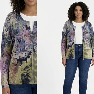 Cardigan Jacquard Diseño Pedrería MONARI GERMANY (XL-XXL)