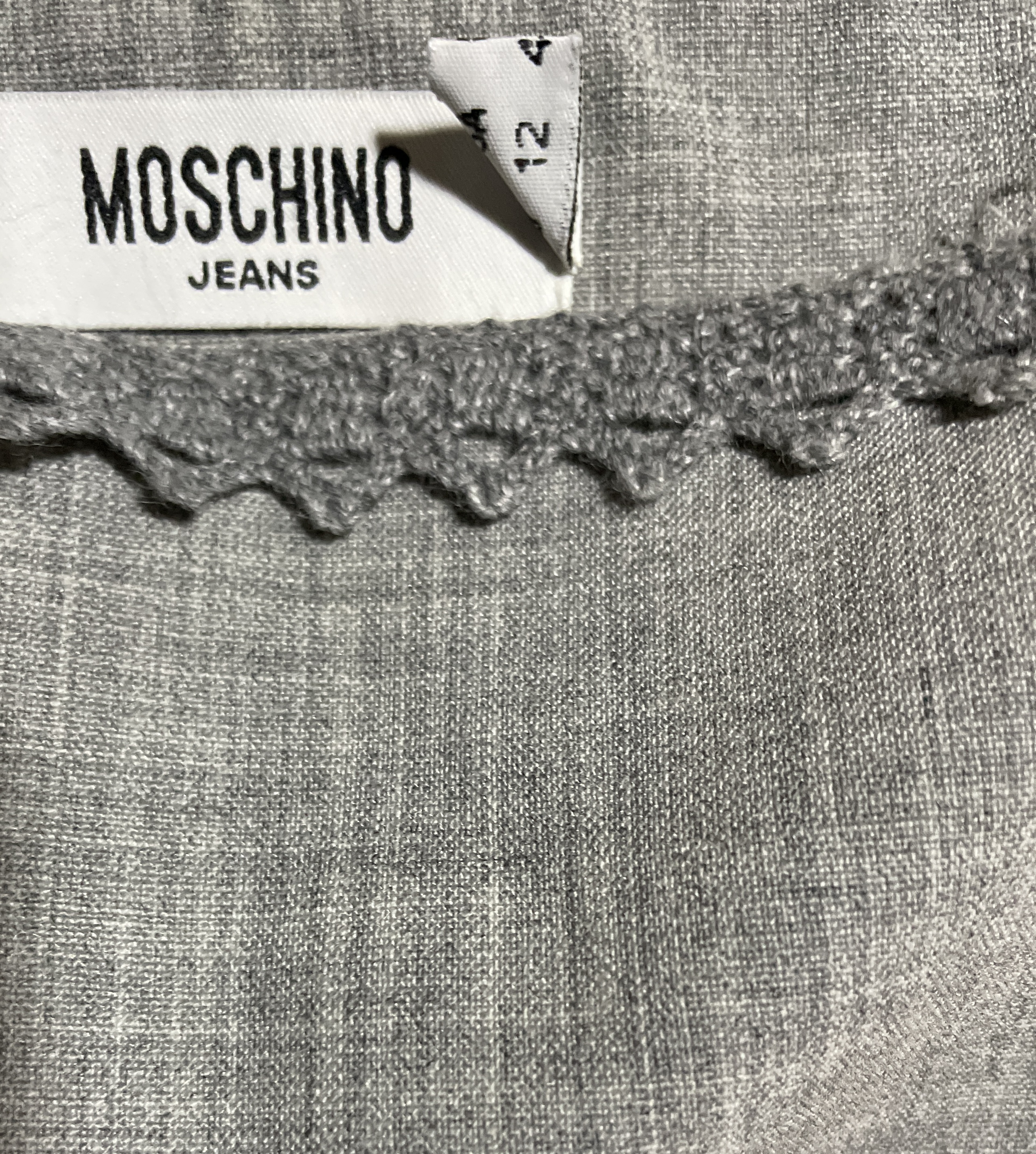 Falda Recta Paneles Encaje 43% Lana MOSCHINO (L)  3