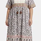 Vestido Maxi Boho Estampado Floral Tassles EUROPEAN ZTATION (XL) NUEVO CON ETIQUETAS - thumbnail 1