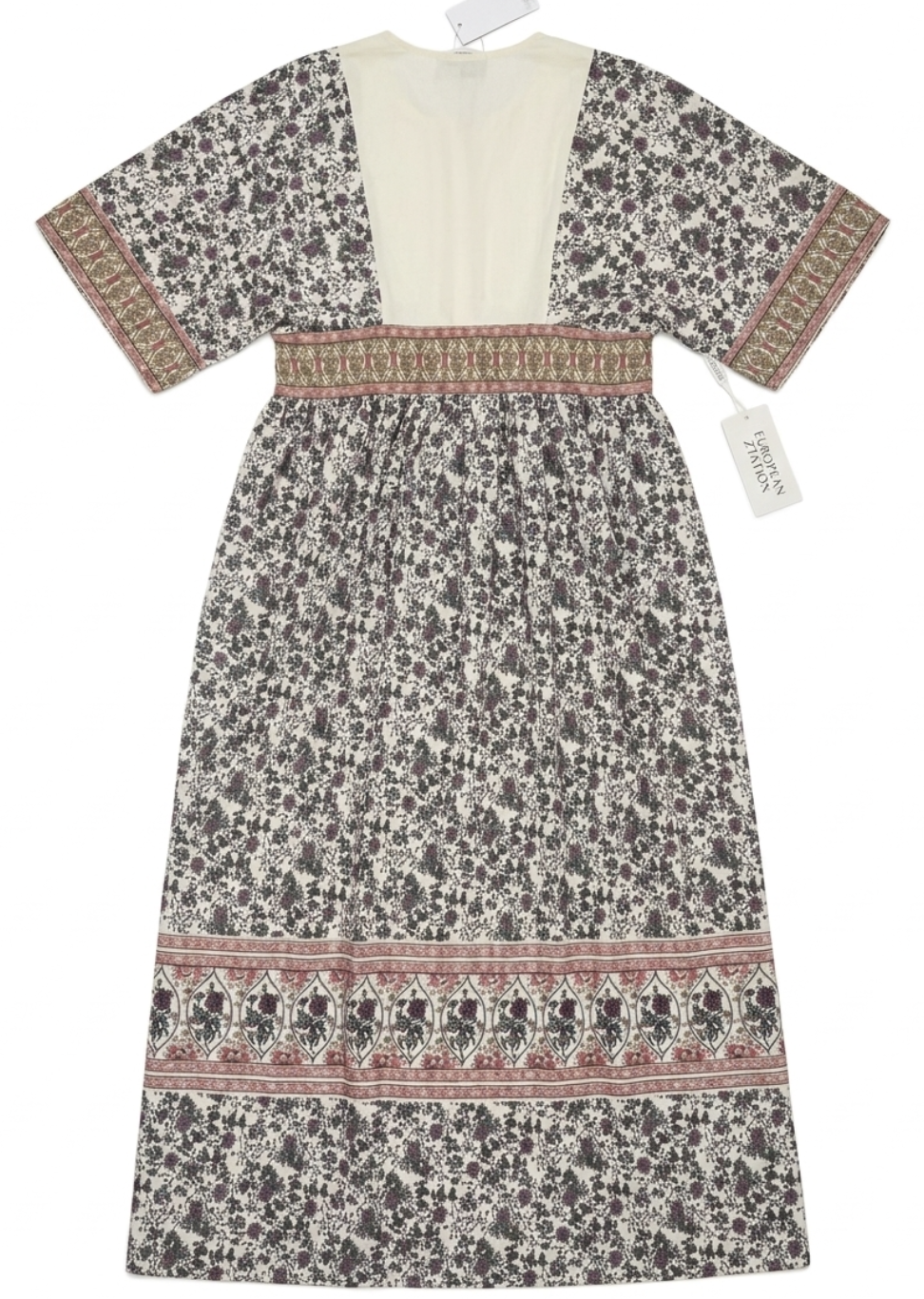 Vestido Maxi Boho Estampado Floral Tassles EUROPEAN ZTATION (XL) NUEVO CON ETIQUETAS 4
