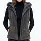 Chaleco 100% Cuero Gamuza Hoody Peludo LIVE A LITTLE (M-L)  - Miniatura 1