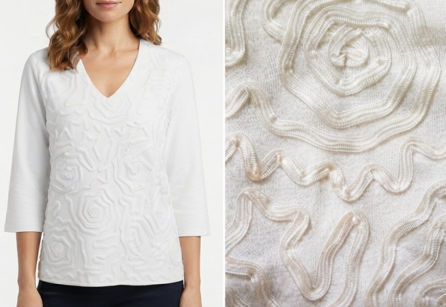 Suéter Petite en V con Relieve DESIGNERS ORIGINALS (S) NUEVO 3