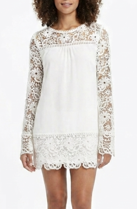 Vestido de Encaje Floral Chifón UNBRANDED (M) NUEVO 1